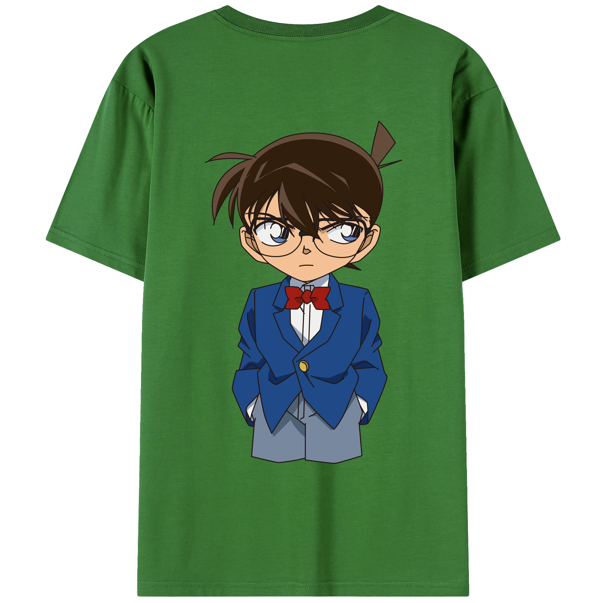 （画像用） 名探偵コナン 江戸川 コナン Detective Conan Conan Edogawa レディース半袖Tシャツ(バックプリント)